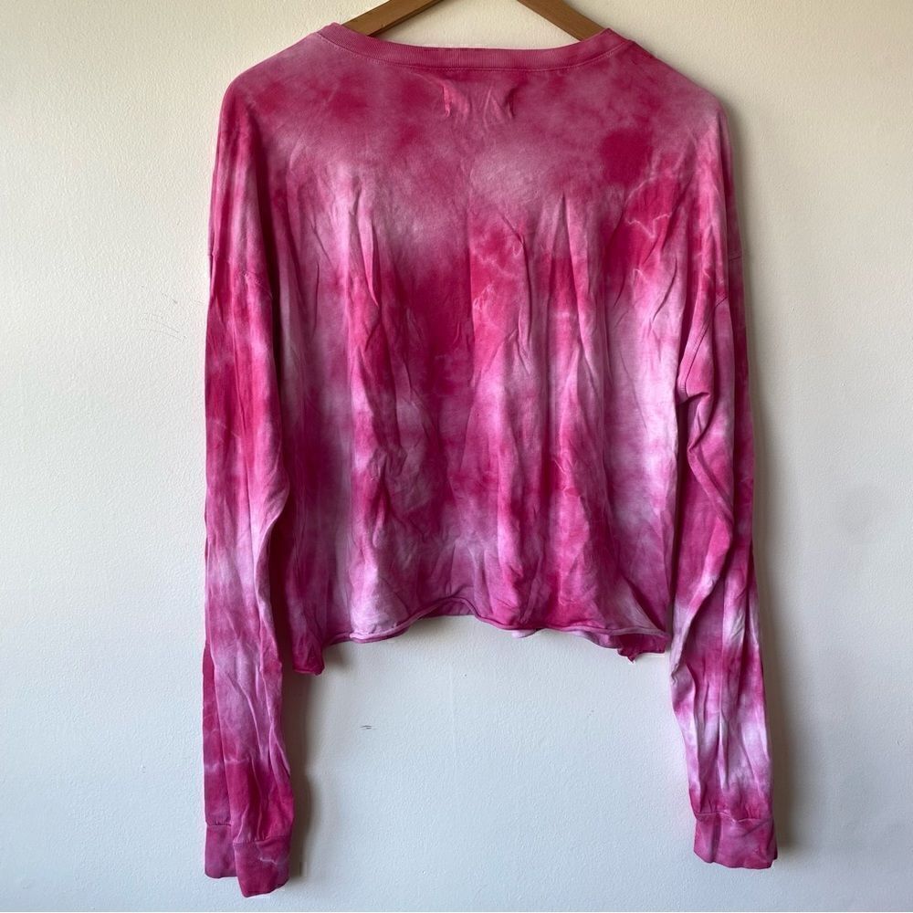 Soulcycle super soft pink tie-dye cropped long sleeve tee medium - Picture 6 of 6